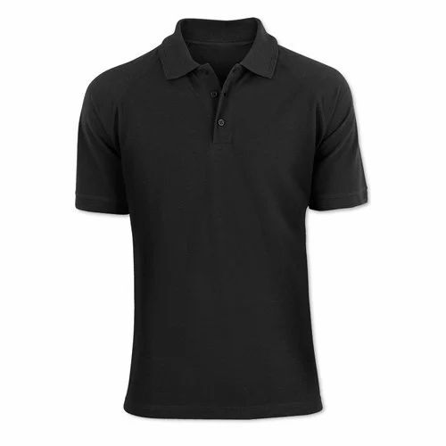 Black Polo Cotton T Shirt