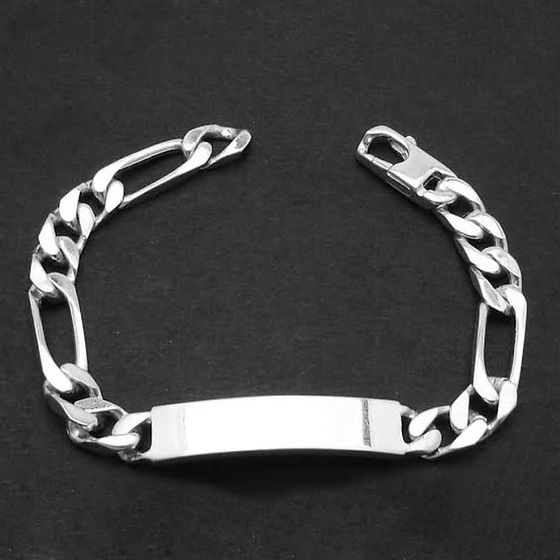 Personalized Engraved Figrao Bracelet For Men & Women 30 Gm, Shubh Jewellers