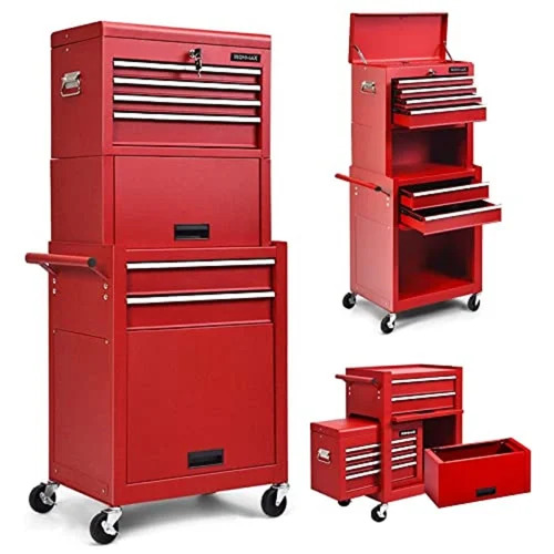 Red Mild Steel Automobile Tool Trolley