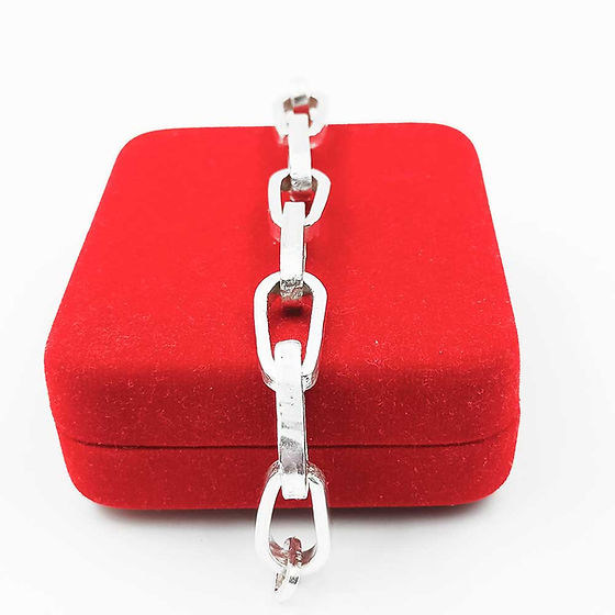 Silver jewellery bracelet Big Long Stylish Kadi Look Premium Pure Silver 999 Bracelet for men & women