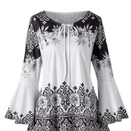 Fancy Printed Cotton Top