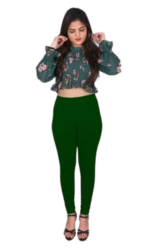 Green Color Ladies Churidar Leggings