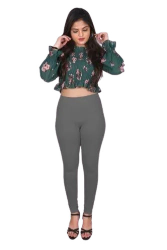 Grey Color Ladies Churidar Leggings