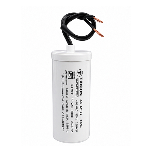 Heavy Duty 45 Mfd 440V Tibcon Capacitor For Ceiling Fan & Cooler Motor - Color: White