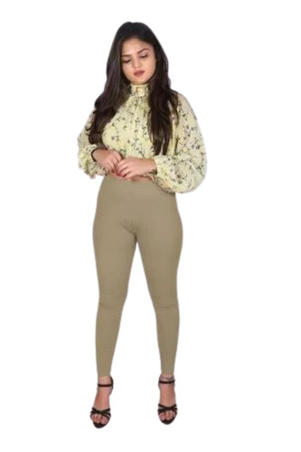 Ladies Beige Color Legging
