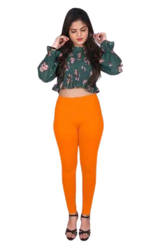 Orange Color Ladies Churidar Leggings