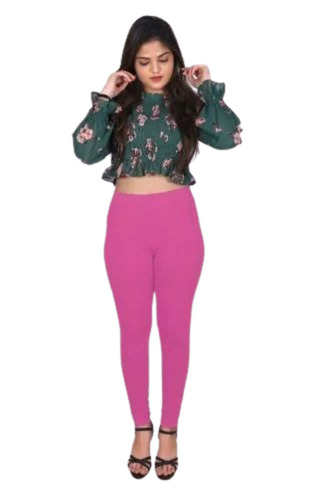 Pink Color Ladies Churidar Leggings