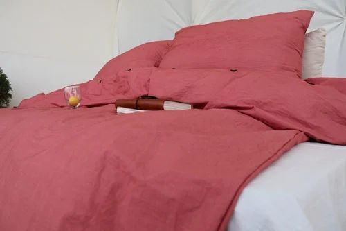 Red Violet Cotton Duvet Cover