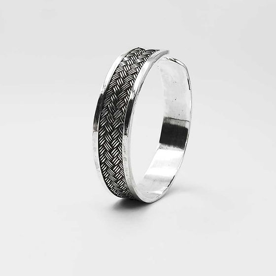 Unisex National Style Thai Silver Dominant Bracelet 50Gm - Jewelry Type: Bangles