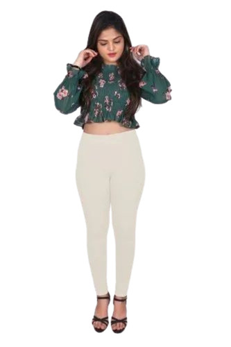 White Color Ladies Churidar Leggings