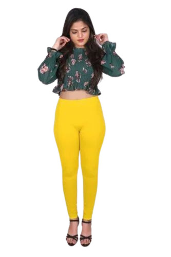 Yellow Color Ladies Churidar Leggings