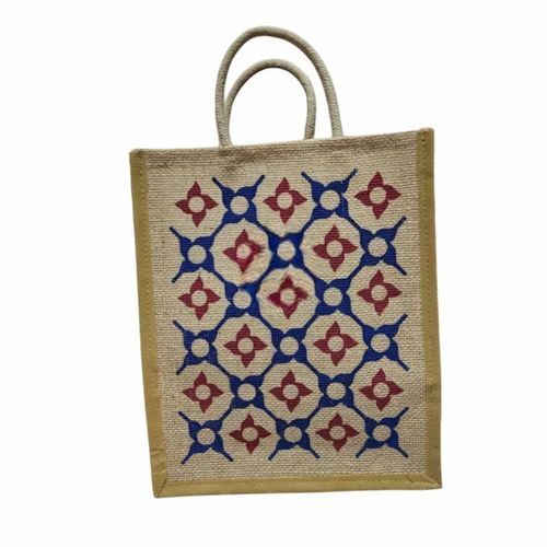 368 Gsm Printed Jute Bag - 5 Kg Capacity, Multiple Colors, Hand Length Handle, Customized Size & Weight
