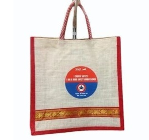 374 GSM Printed Jute Bag - 5 kg Capacity, Multiple Colors, Customized Size, Hand Length Handle