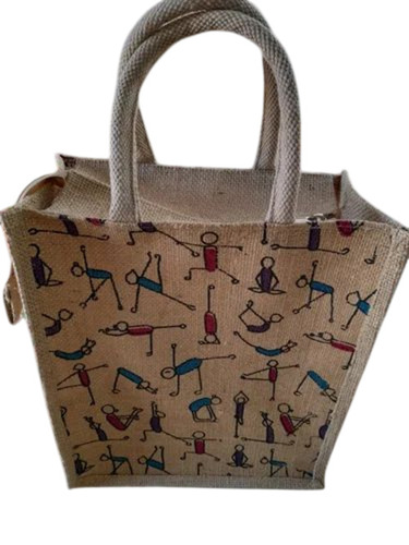 Printed Jute Lunch Bag