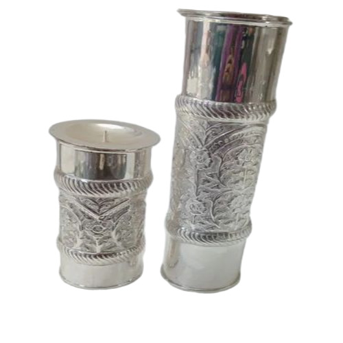Silver Plated Brass Candle Holder