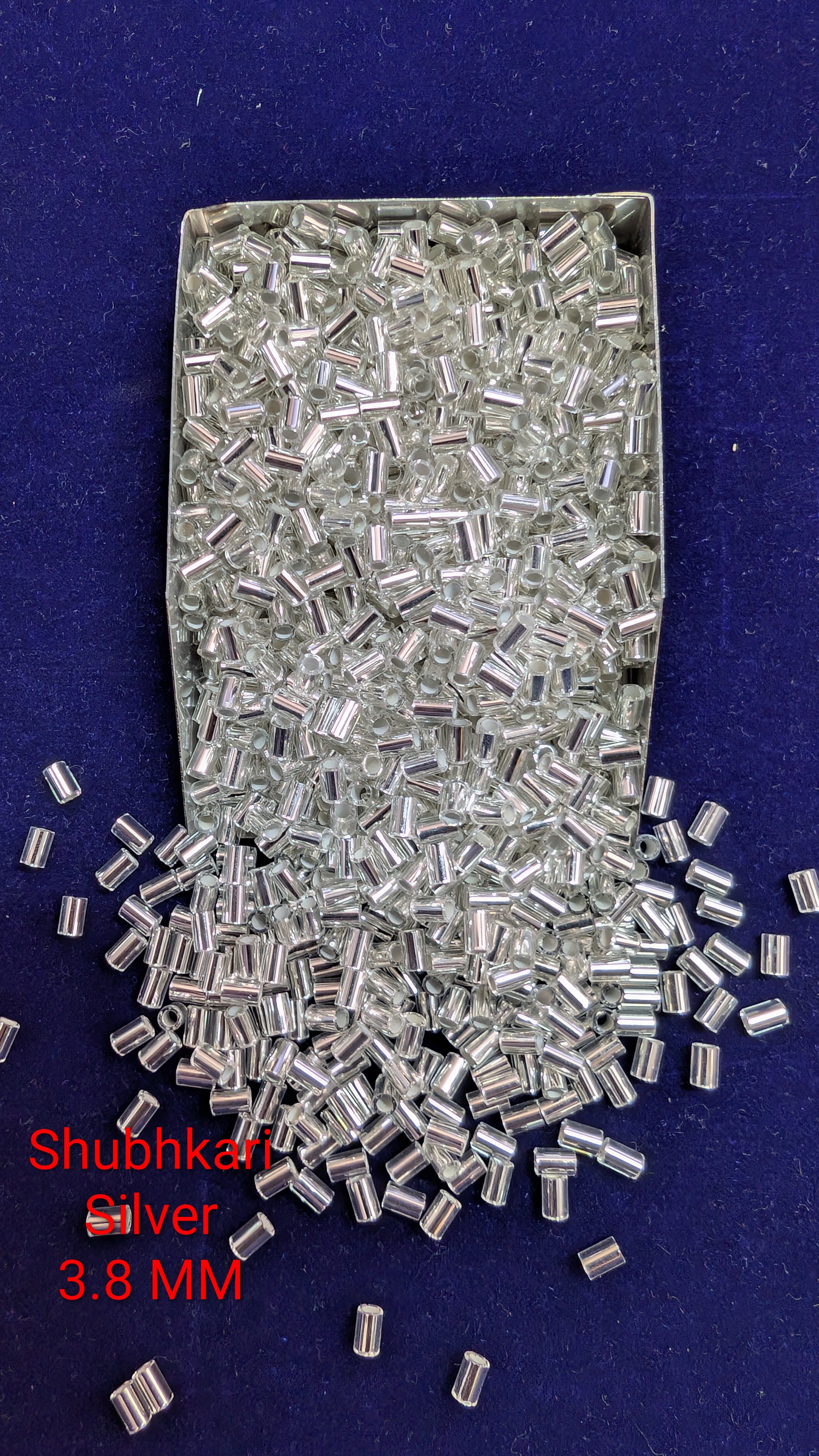 3.8Mm Shubhkari Silver Glass Beads - Place Of Origin: China