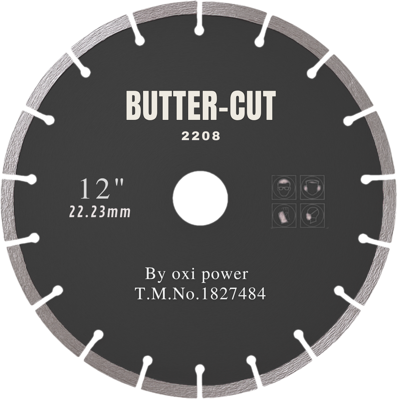 Granite Cutting Blade Butter Cut 12 Inch Bore Size 22.23mm - Color: Black
