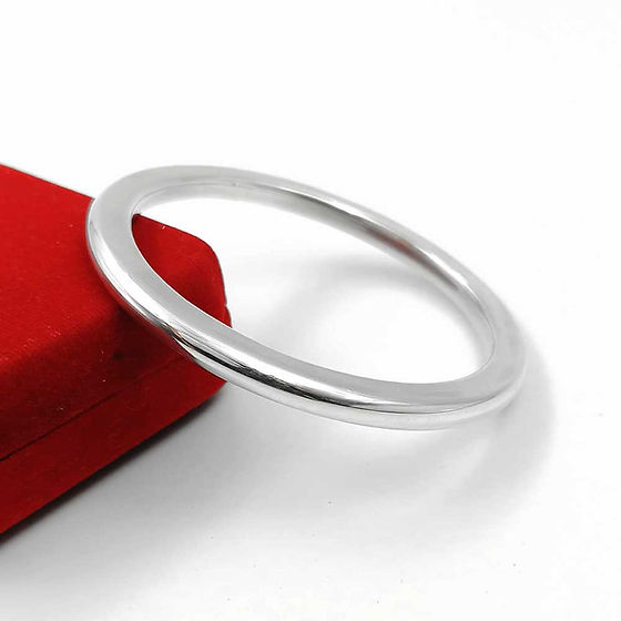 Mens Side Flat Or Upper Round Silver Kada 110Gm - Gender: Unisex