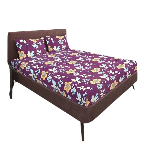 Printed Glace Cotton Double Bed Sheet