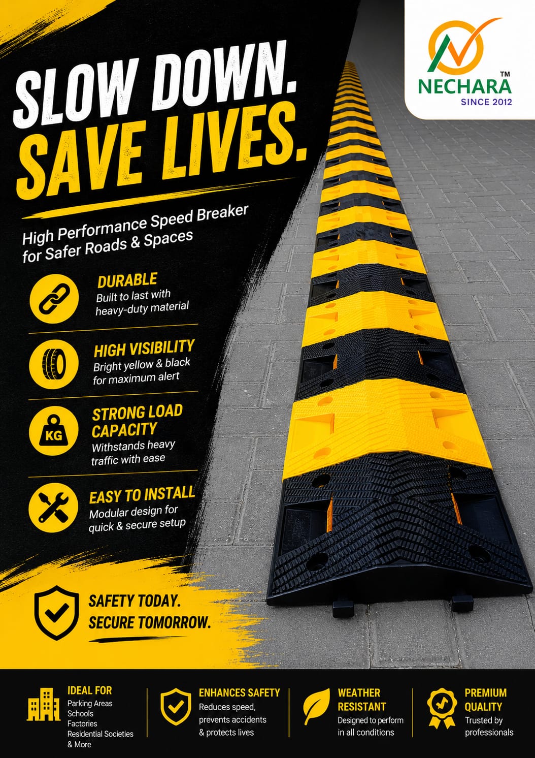 Plastic Rubber Speed Breaker