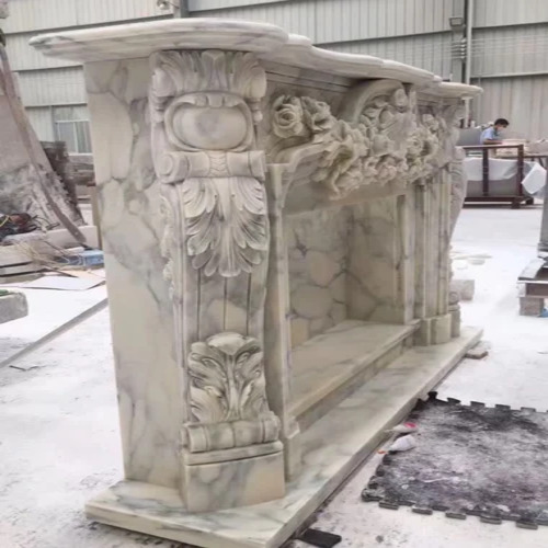 White Marble Fireplace