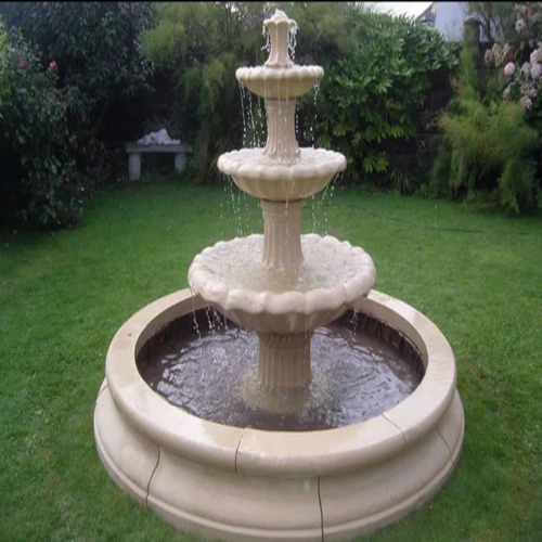 White Sandstone Garden Fountain