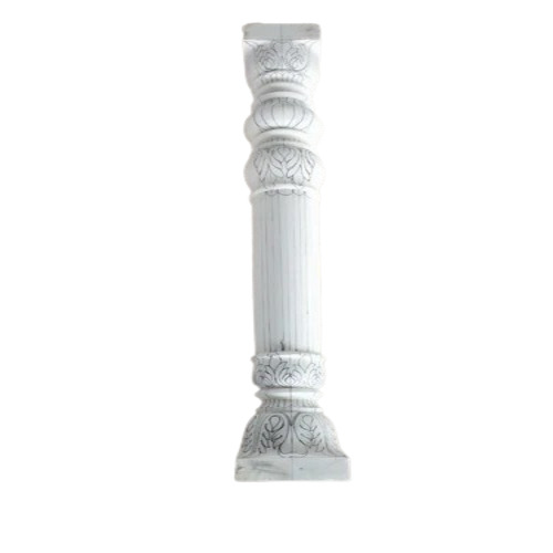 4 Inch White Marble Pillar