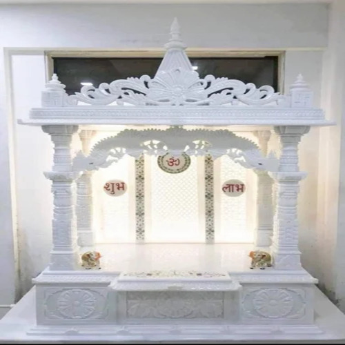 6.5 Feet Makrana White Marble Temple