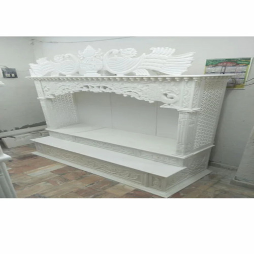 8.5 Feet White Marble Temple