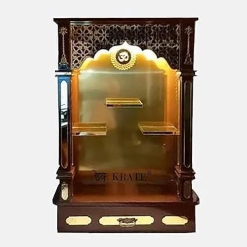 Table Top Mandir White Led Light Puja Mandir
