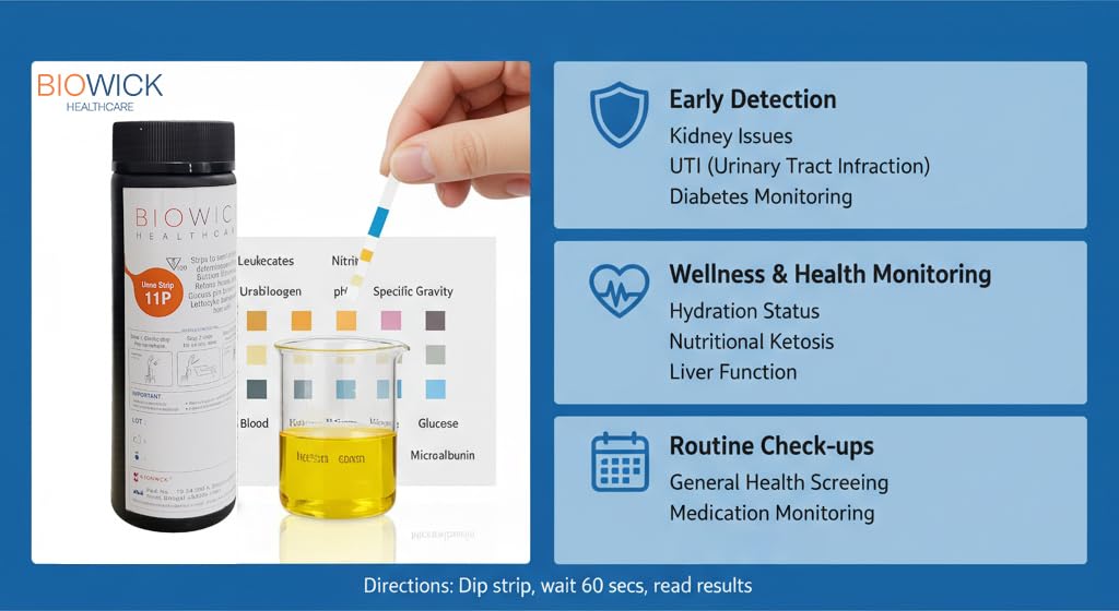 Urine Strip Glucose Protein Ketone 3 Para 100 Cdsco