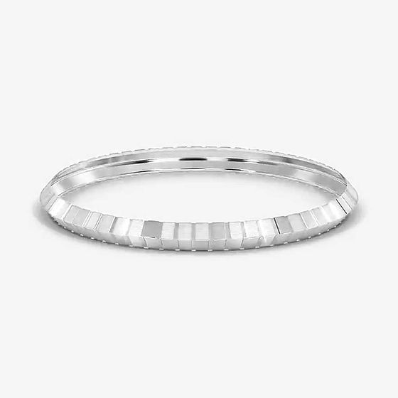 V Shape Tiles Cutting Design Fancy Trending Silver Kada For Men 35Gm - Gender: Unisex