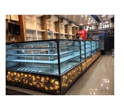4.5ft L Shape SS Sweet Display Counter