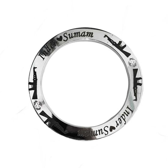 Gangster Design Customized Name Pure Silver Kada 100Gm - Gender: Men