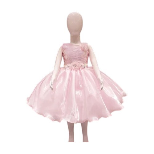Girls Baby Pink Organza Frock