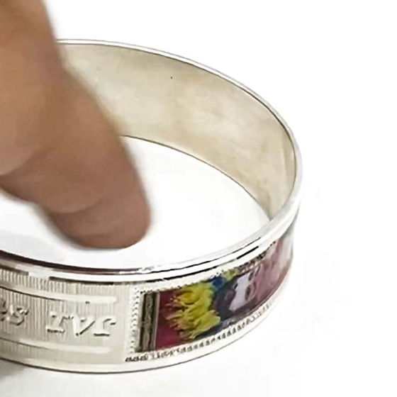 Khatu Shyam Ji Customised Pure Silver Kada For Men 30Gm - Jewelry Type: Bangles