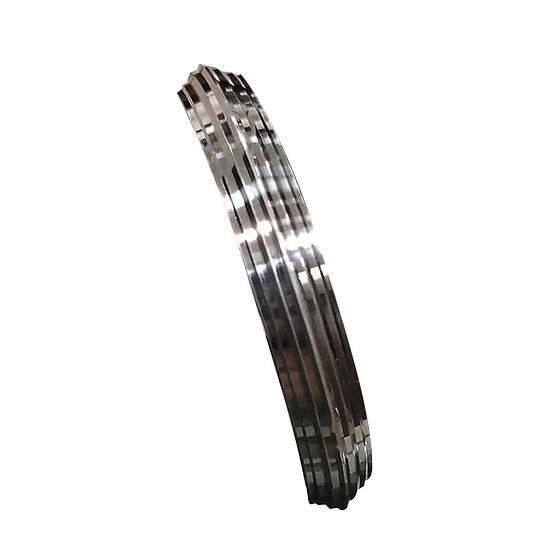 Simple V Shape Pattern Silver Kada 100Gm - Gender: Unisex