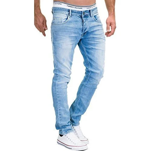 Sky Blue Slim Fit Denim Jeans