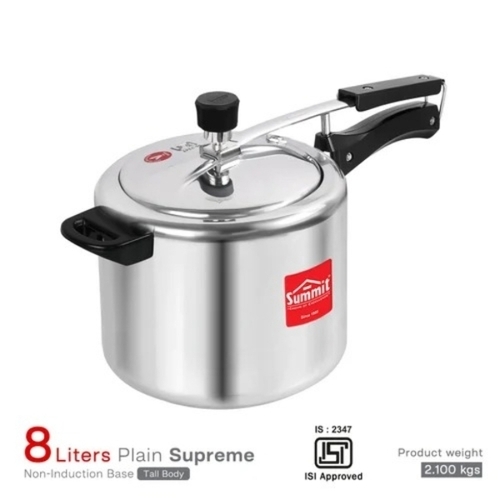 Summit Innerlid 8 Litres Tall Body Plain Supreme Non-Induction Base Pressure Cooker