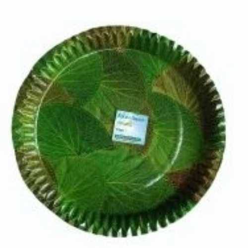 Green Disposable Paper Plate - Paper, All Sizes, Green | Eco Friendly, Lightweight, Leak Resistant, Easy Disposal