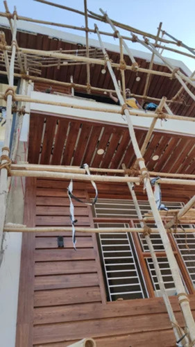 Acp Work Sheet Ceiling In Wooden Facade