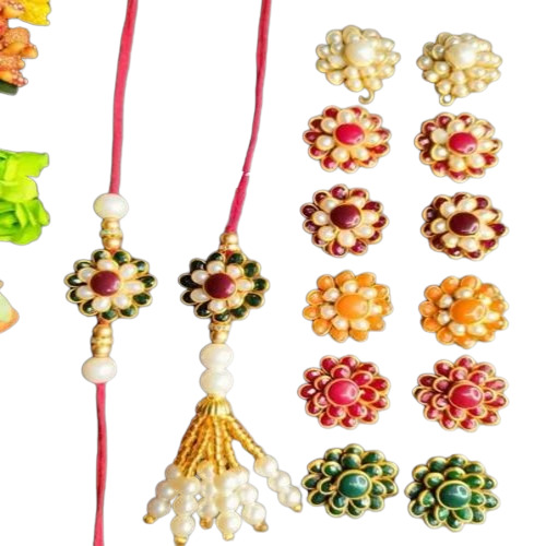 Floral Beeded Rakhi