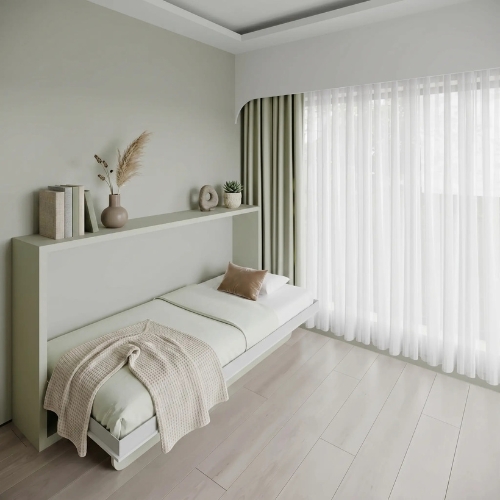 Horizontal Single Murphy Bed - Application: Home Use