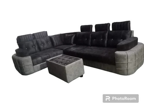 Black L Shape Sofa Set - Color: All