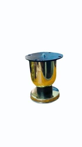 Drum Golden Sofa Leg - Mild Steel, Standard Size, Golden | Durable, Polished Finish, Metal Sofa Leg