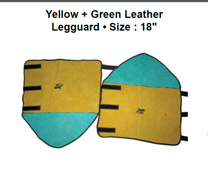 Fox - Yellow+Green Leather Legguard