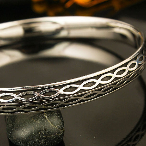 Black Radium Casting Pure Silver Kada For Men 50 Gm - Gender: Unisex
