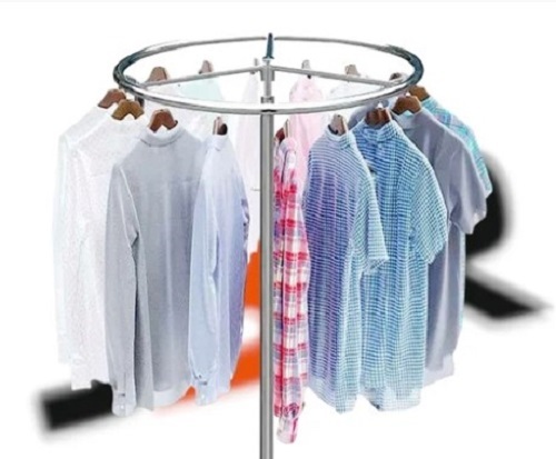 Garment Hanging Display Rack - Color: Silver