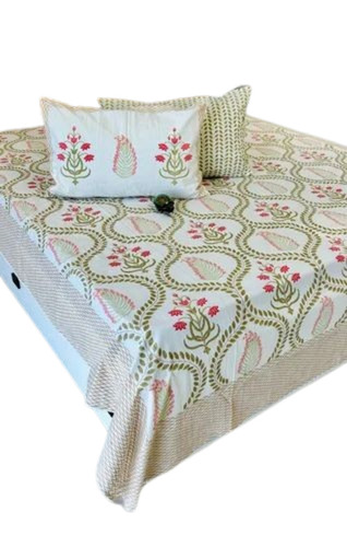 Jaipuri Hand Block Printed Bed Sheet