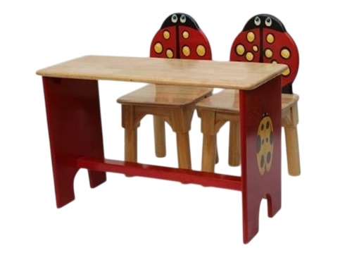 Wooden Table With Chair For Play School